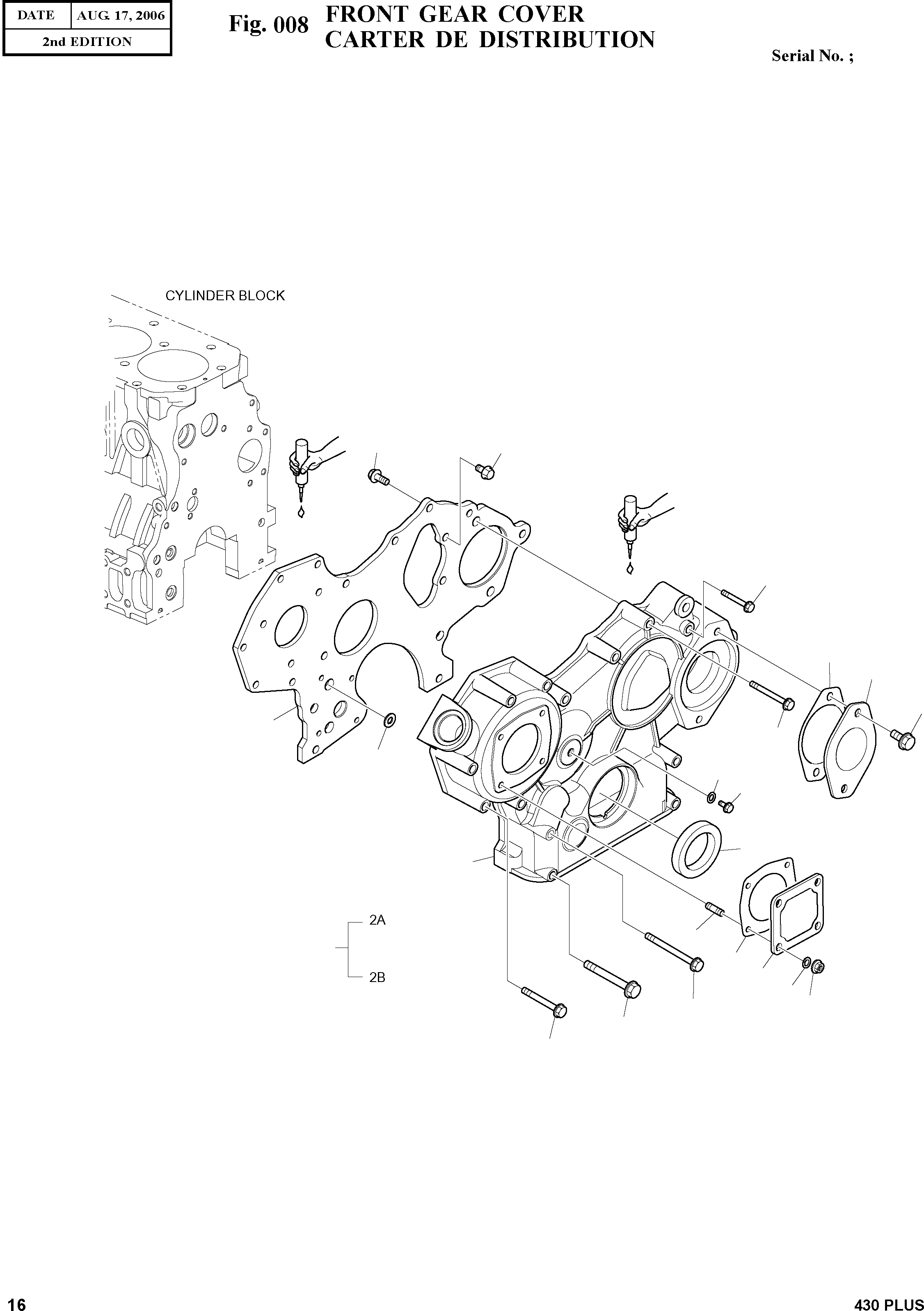 Other: DOOSAN-DAEWOO / 430 PLUS(430PLUS) / FRONT GEAR COVER(008 : 008)