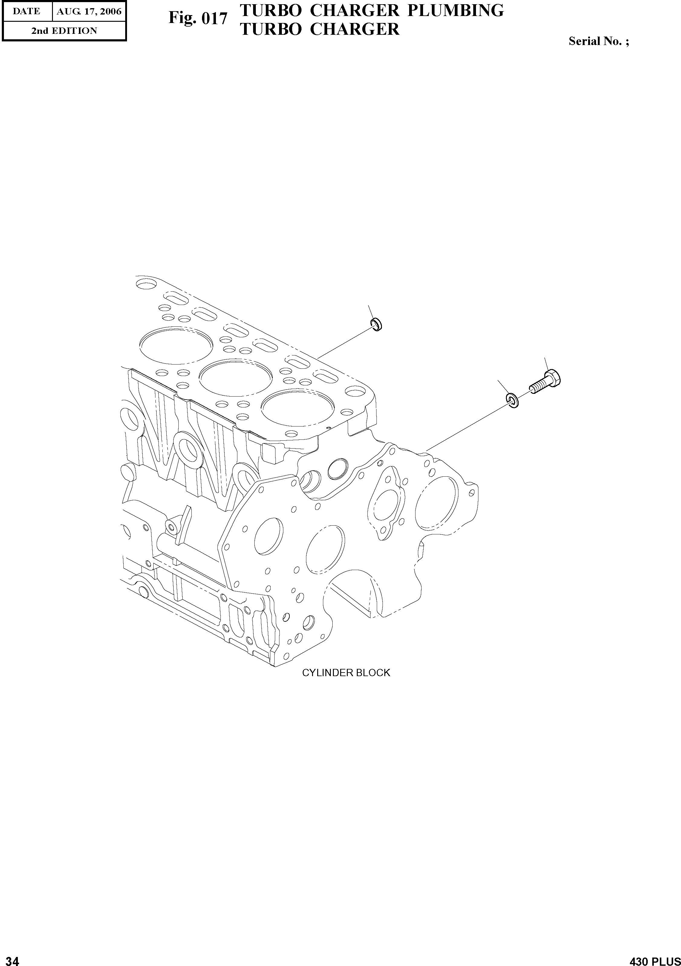 Other: DOOSAN-DAEWOO / 430 PLUS(430PLUS) / TURBO CHARGER PLUMBING(017 : 017)