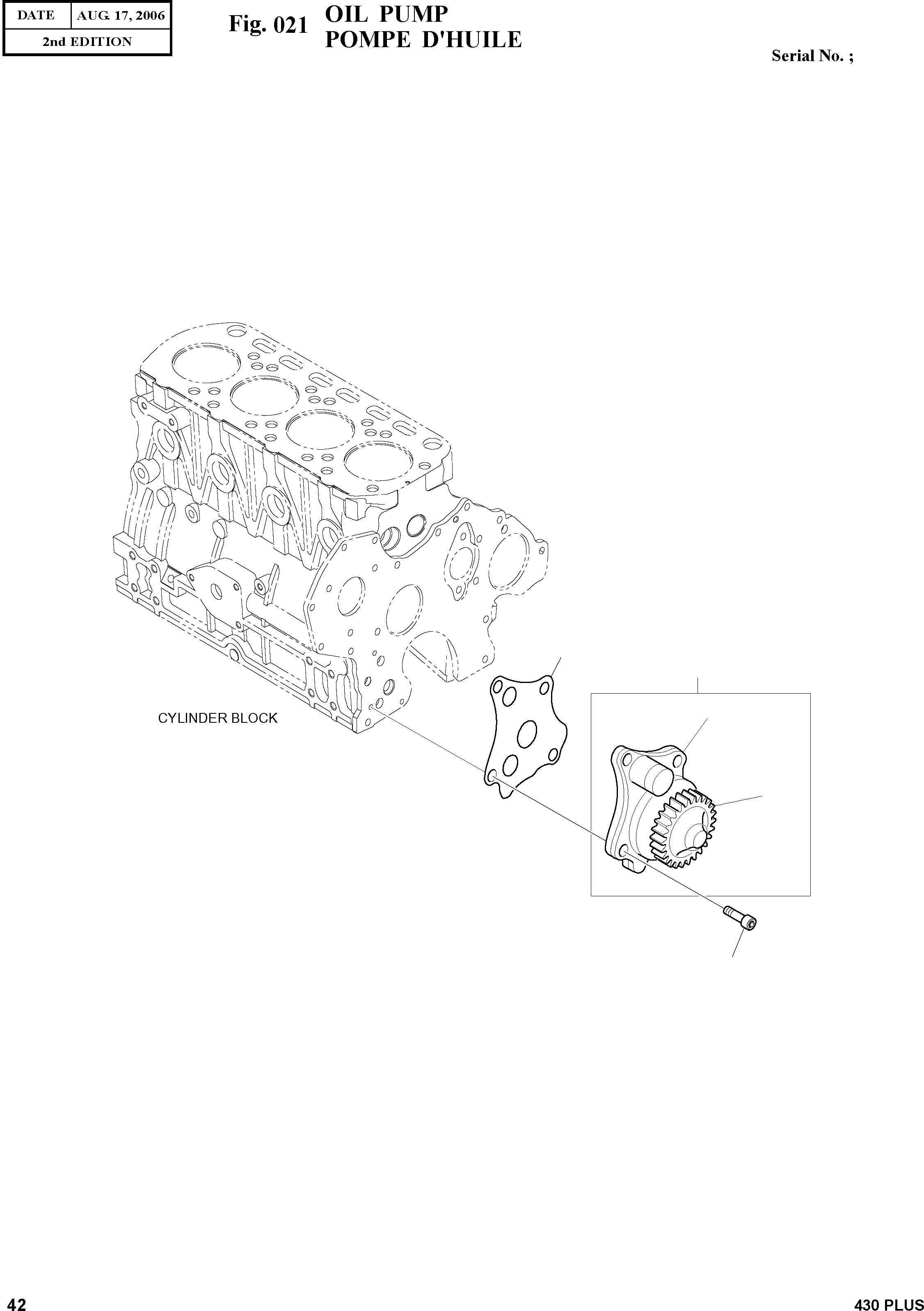 Other: DOOSAN-DAEWOO / 430 PLUS(430PLUS) / OIL PUMP(021 : 021)