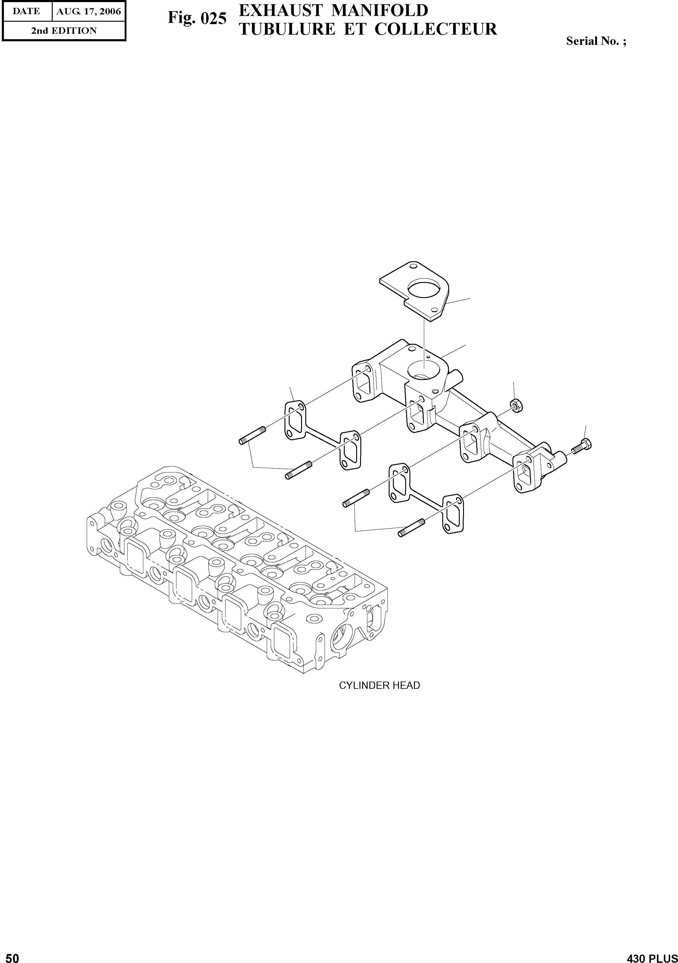 Other: DOOSAN-DAEWOO / 430 PLUS(430PLUS) / EXHAUST MANIFOLD(025 : 025)