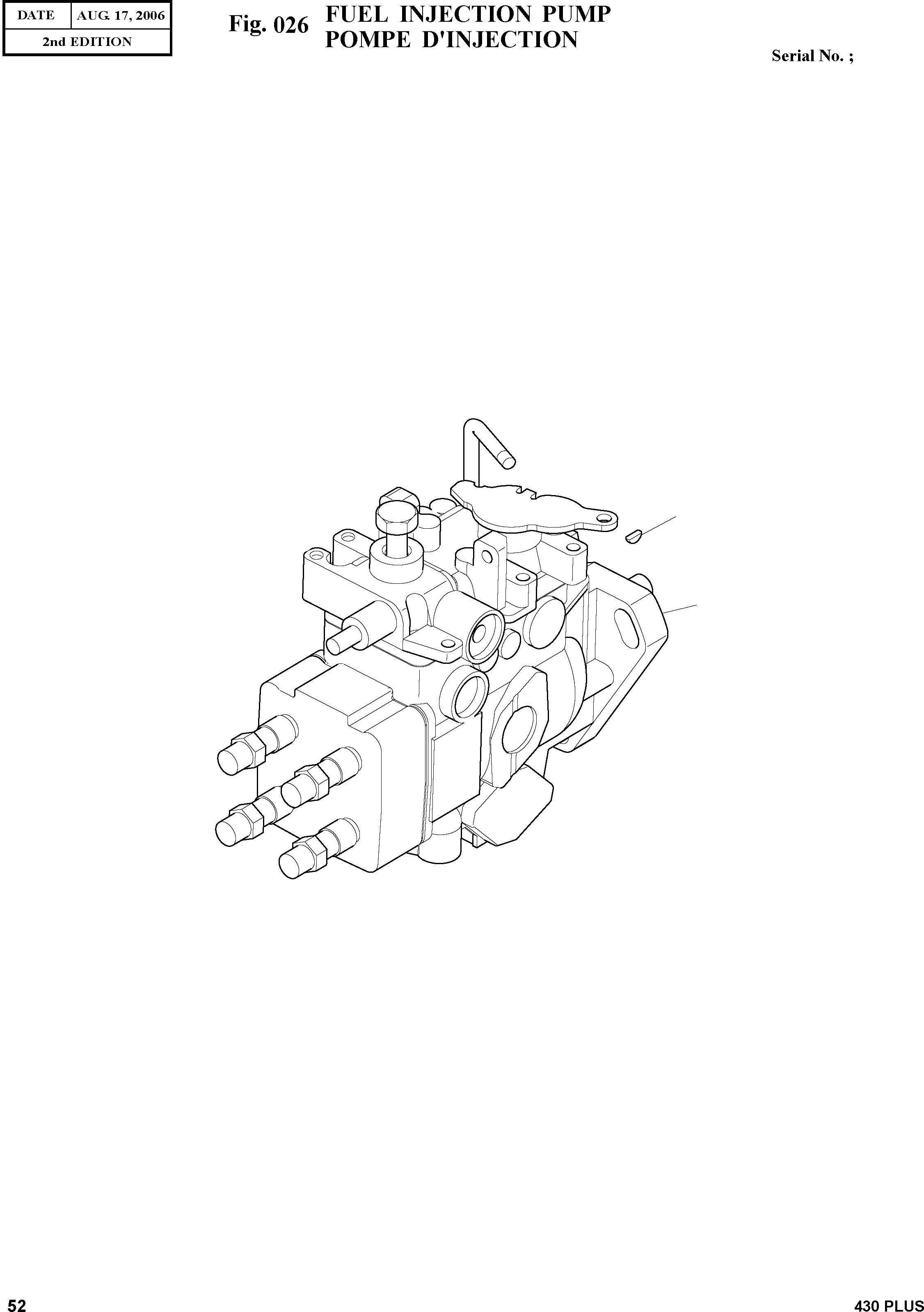 Other: DOOSAN-DAEWOO / 430 PLUS(430PLUS) / FUEL INJECTION PUMP(026 : 026)