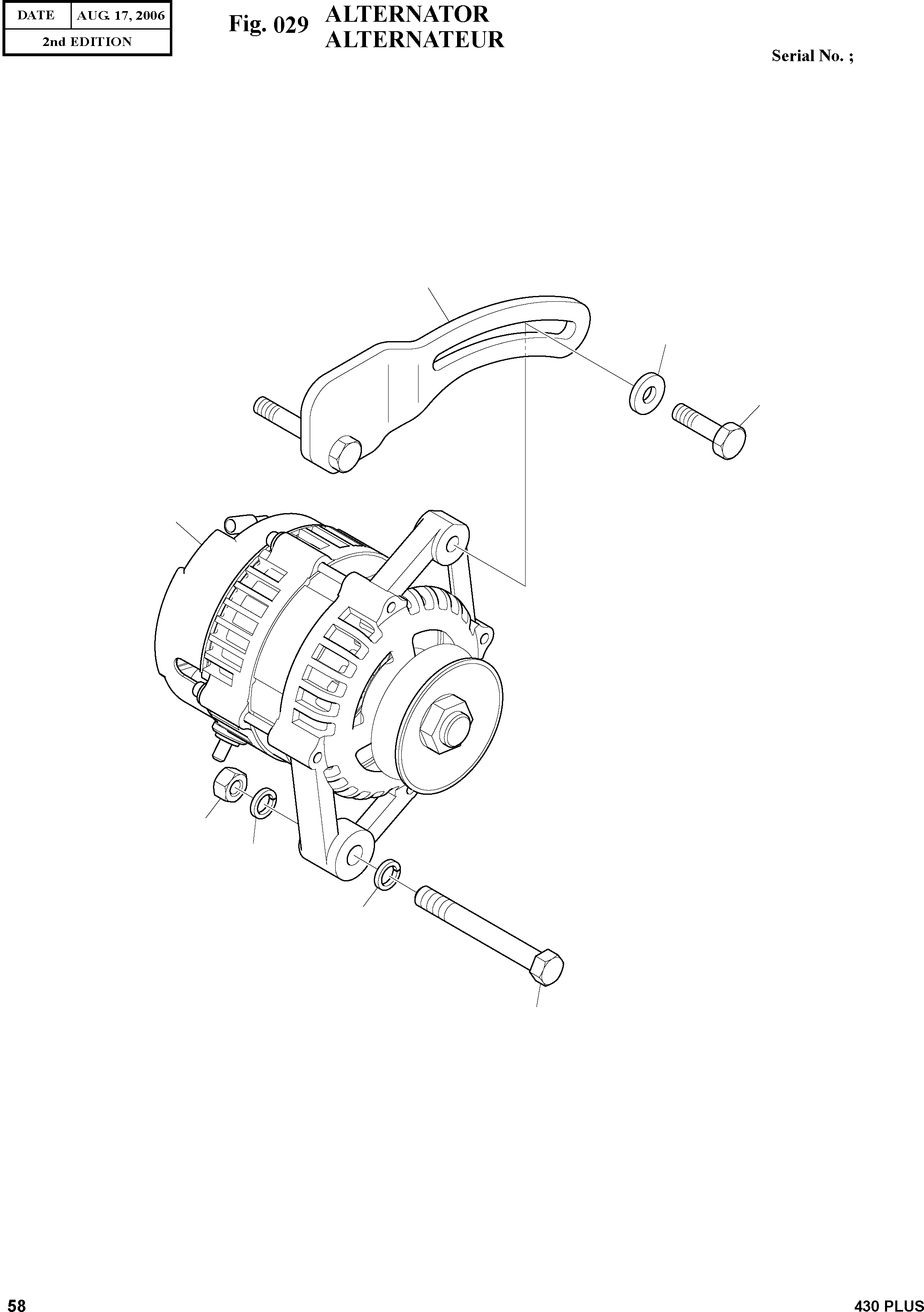 Other: DOOSAN-DAEWOO / 430 PLUS(430PLUS) / ALTERNATOR(029 : 029)