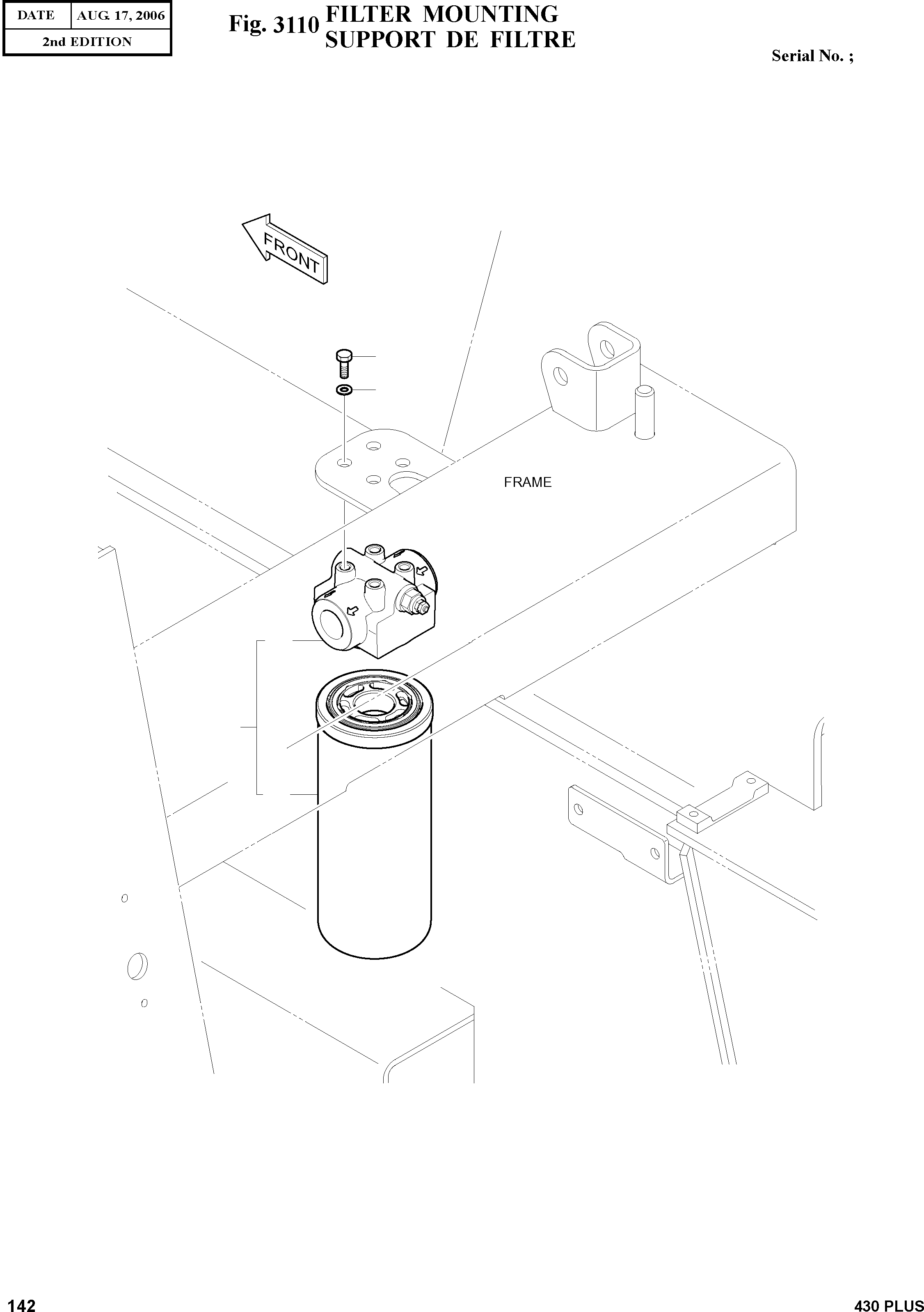 Other: DOOSAN-DAEWOO / 430 PLUS(430PLUS) / FILTER MOUNTING(3110 : 3110)
