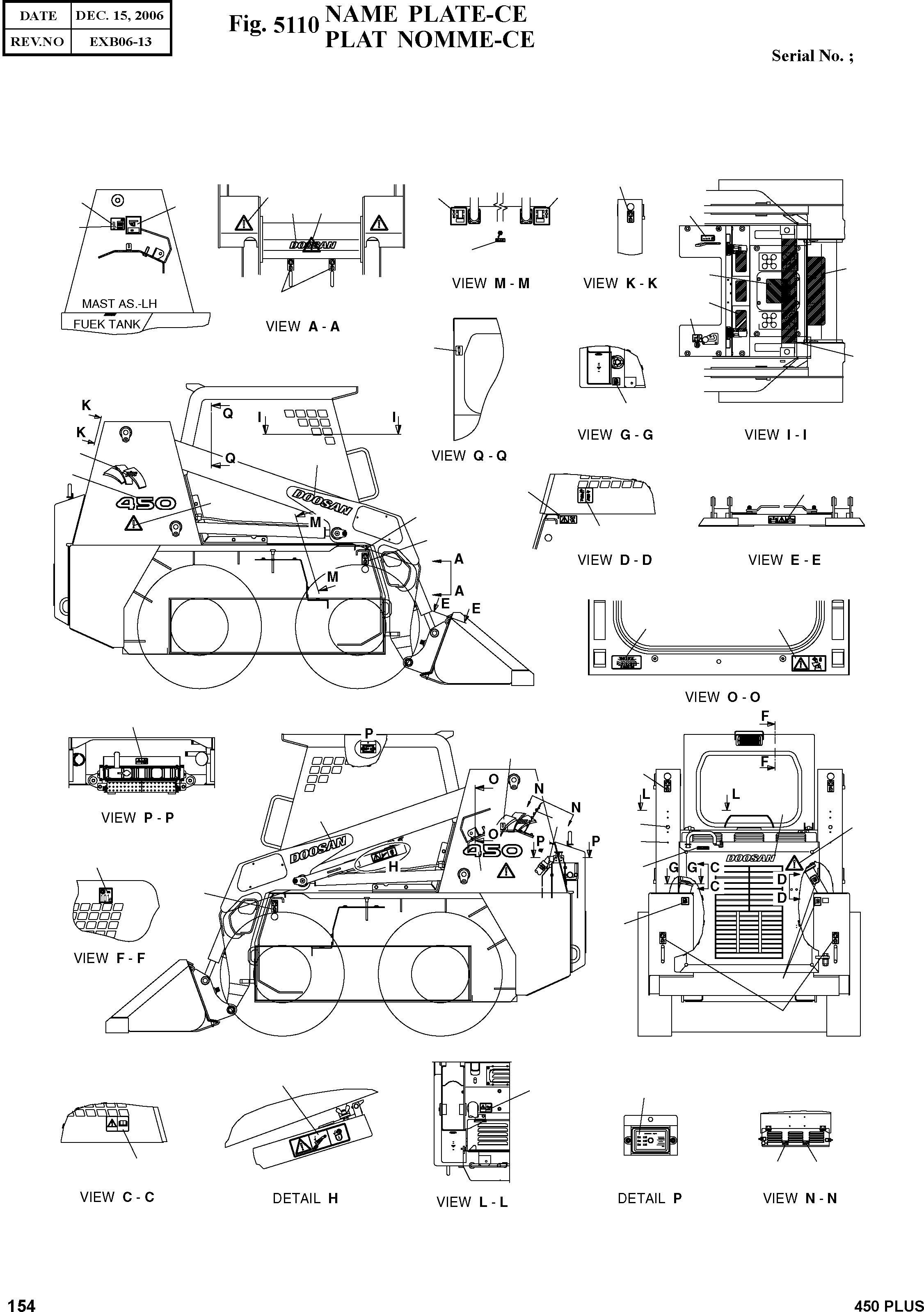 Other: DOOSAN-DAEWOO / 450 PLUS(450PLUS) / NAME PLATE-CE(5110 : 5110)