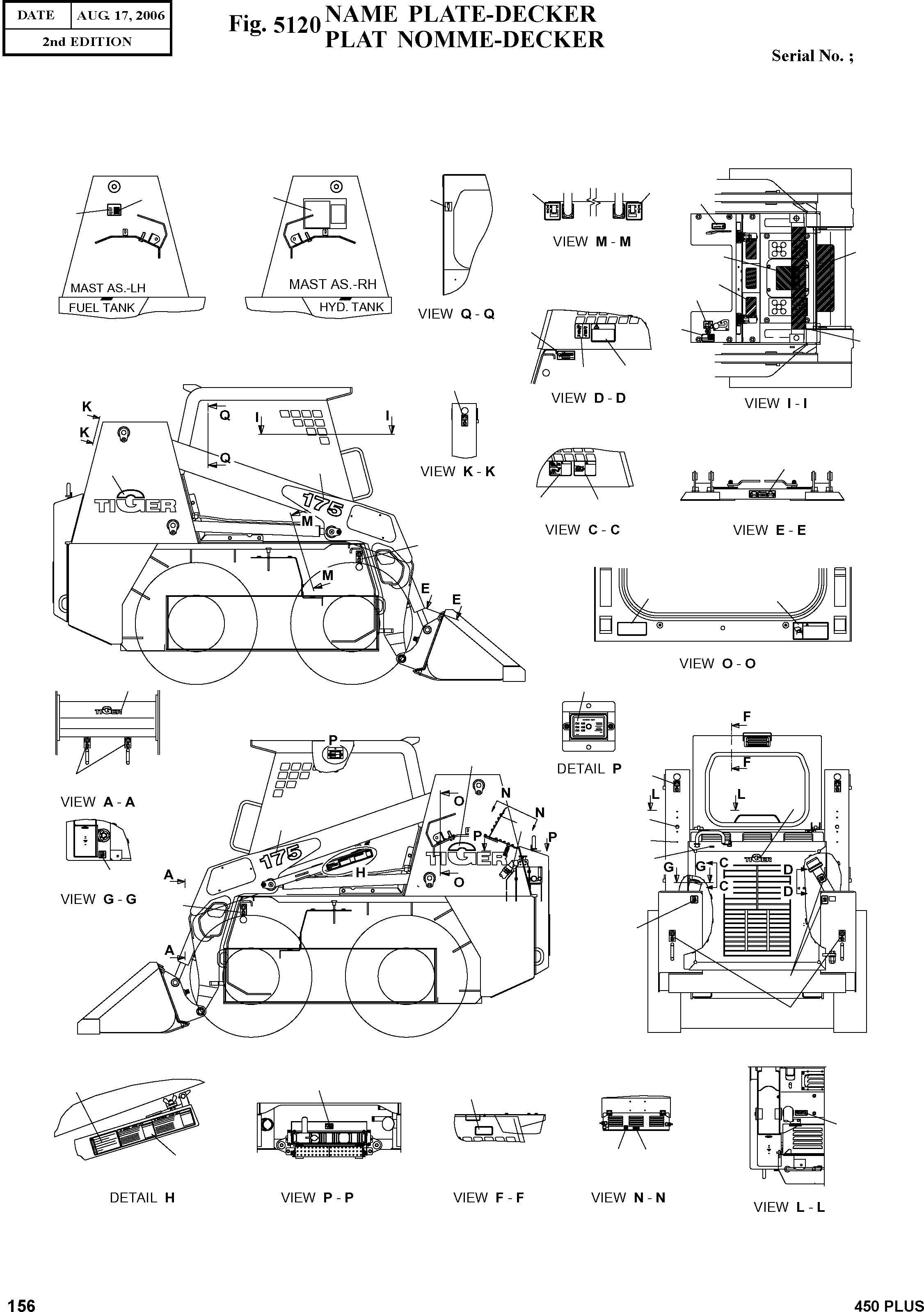 Other: DOOSAN-DAEWOO / 450 PLUS(450PLUS) / NAME PLATE-DECKER(5120 : 5120)