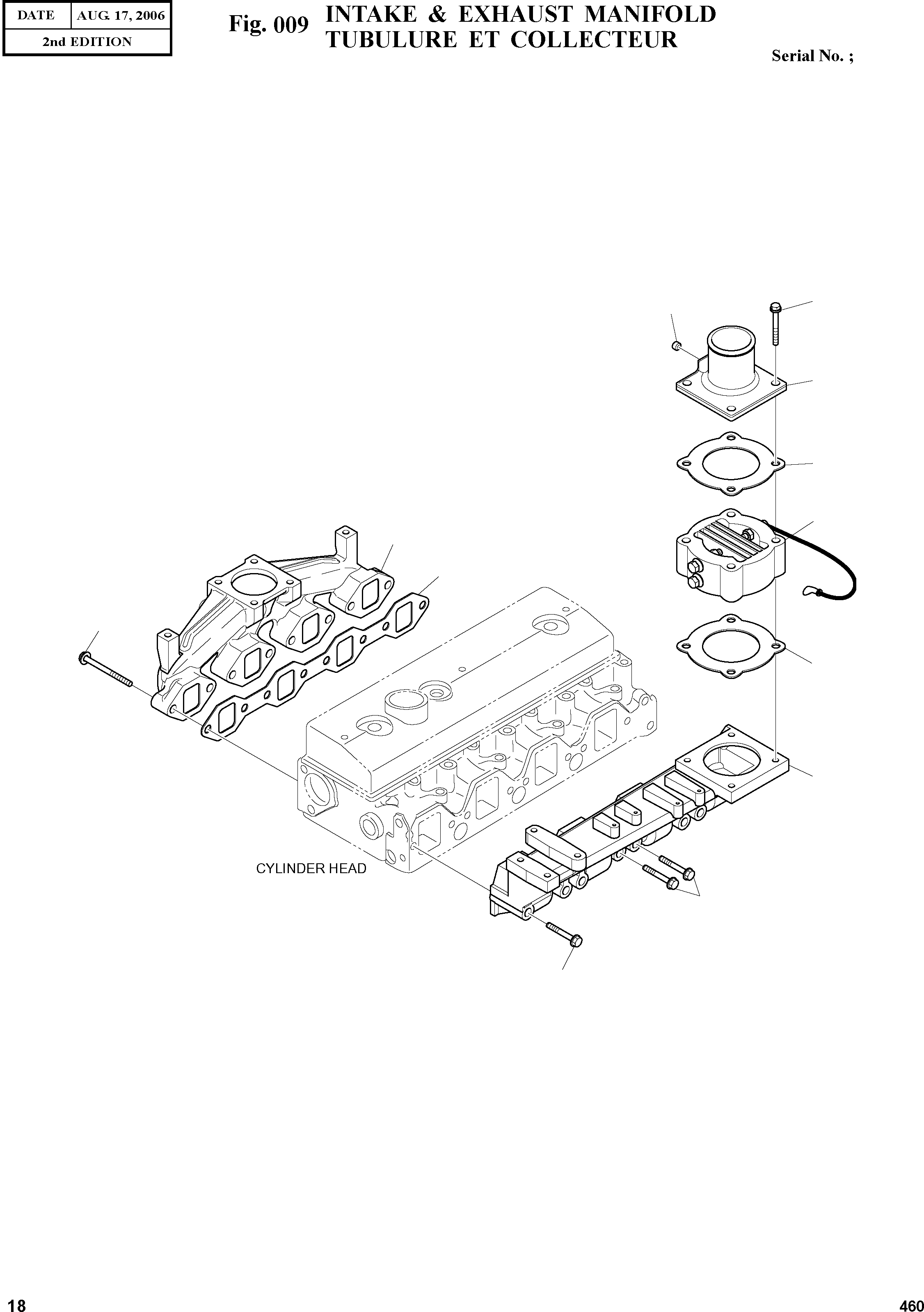 Other: DOOSAN-DAEWOO / 460(460) / INTAKE & EXHAUST MANIFOLD(009 : 009)