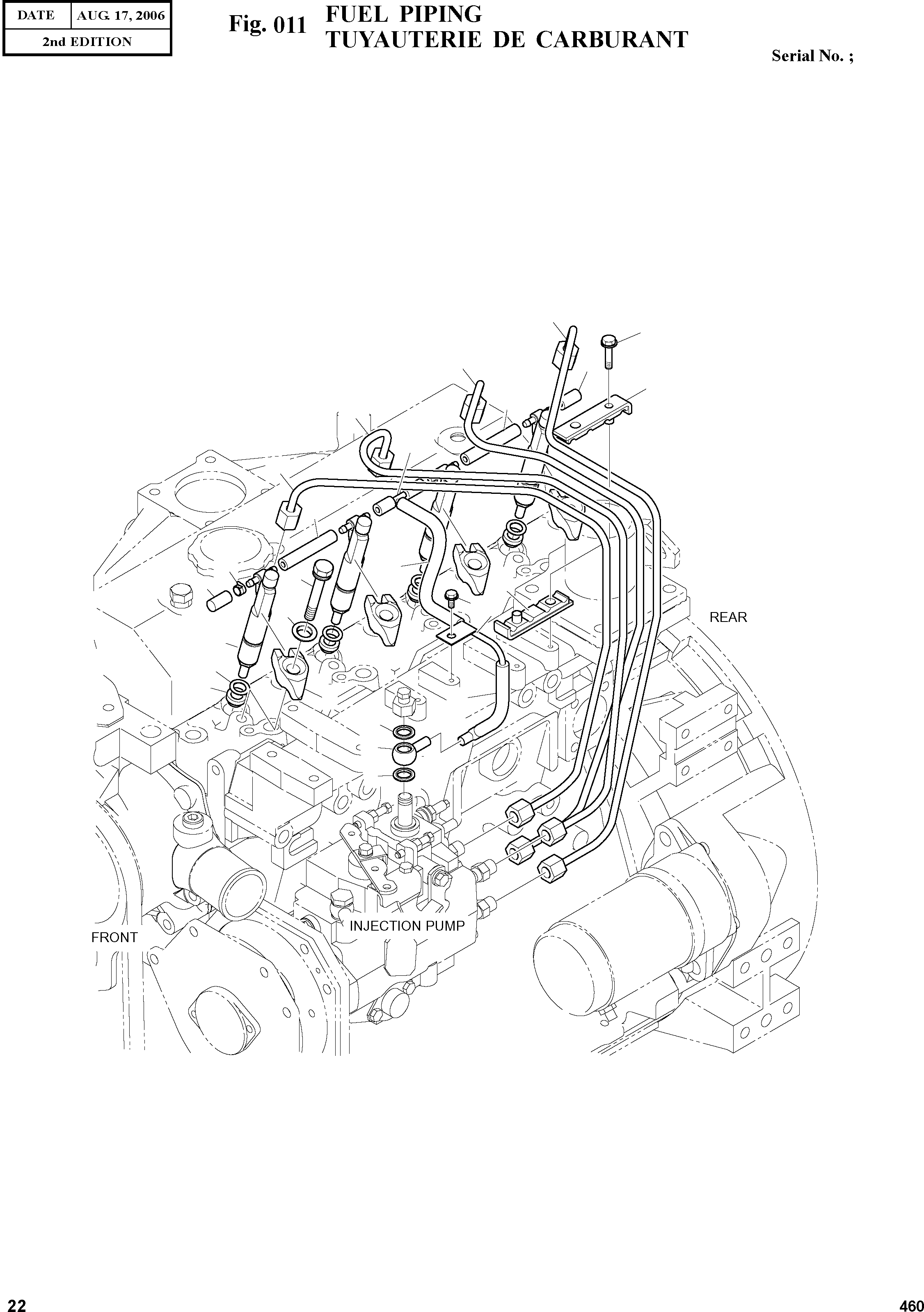Other: DOOSAN-DAEWOO / 460(460) / FUEL PIPING(011 : 011)