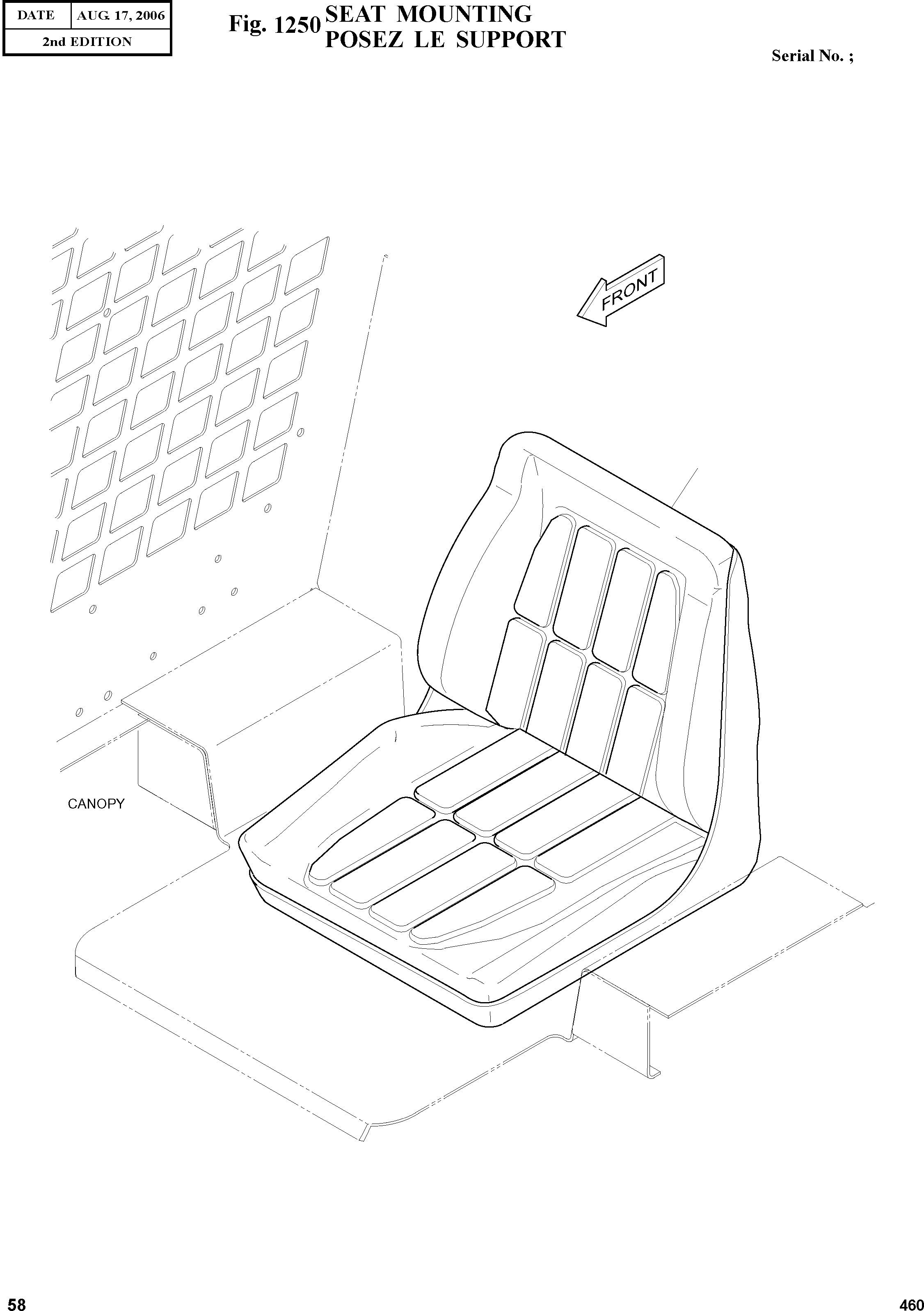 Other: DOOSAN-DAEWOO / 460(460) / SEAT MOUNTING(1250 : 1250)