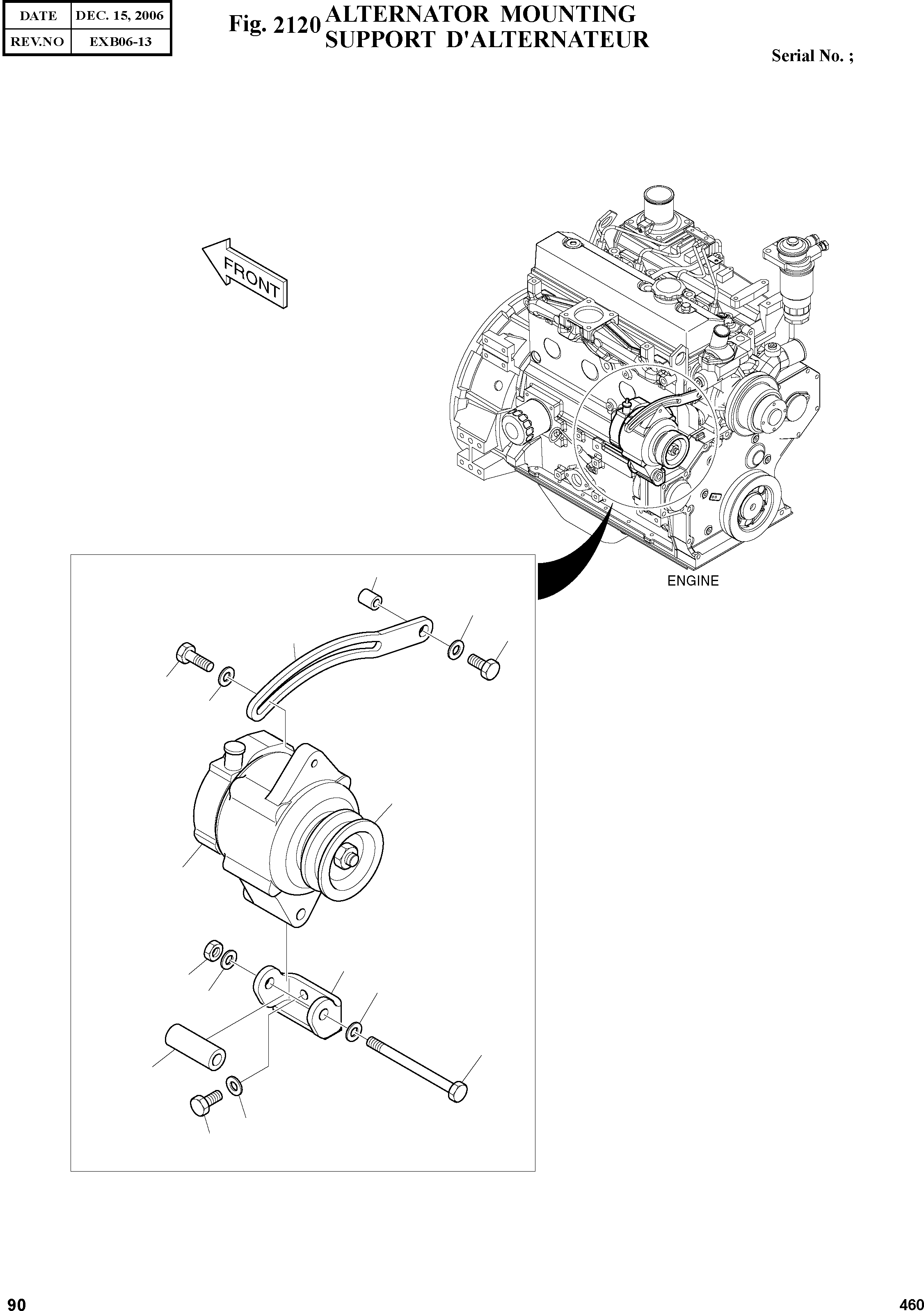 Other: DOOSAN-DAEWOO / 460(460) / ALTERNATOR MOUNTING(2120 : 2120)