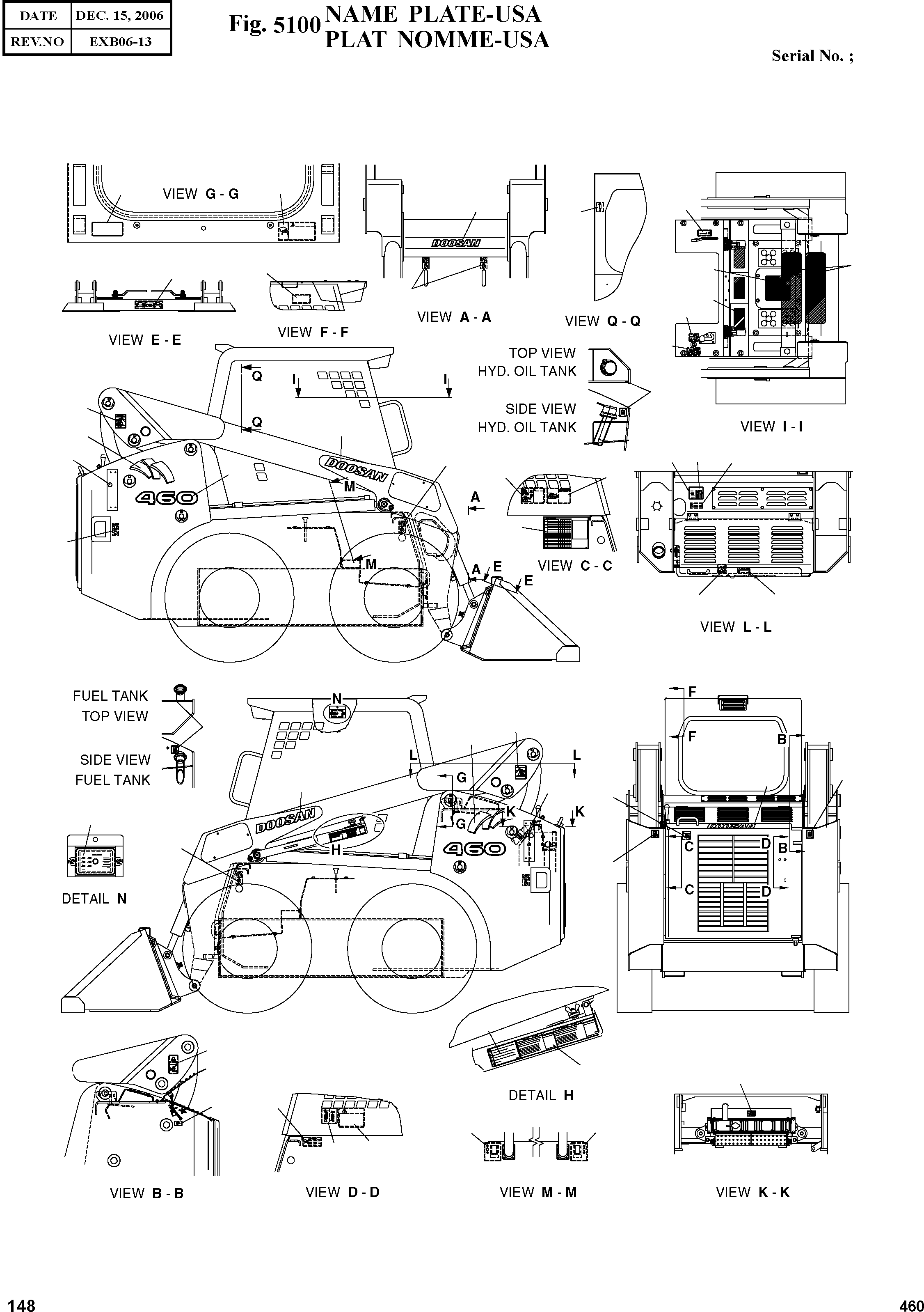 Other: DOOSAN-DAEWOO / 460(460) / NAME PLATE-USA(5100 : 5100)