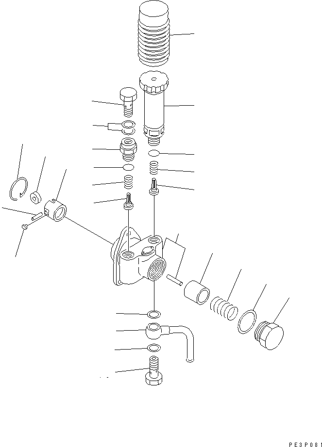 Komatsu parts book diagram for 4D102E-1C-US S/N 26200282-UP: FUEL INJECTION PUMP (FEED PUMP) (INNER PARTS)