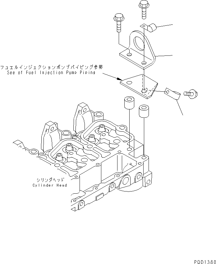 Engines Komatsu / 4D102E-1C-1C S/N 26200163-UP(4d102e3c) / REAR HANGER(#26200282-)(030040 : A1050-01A4)
