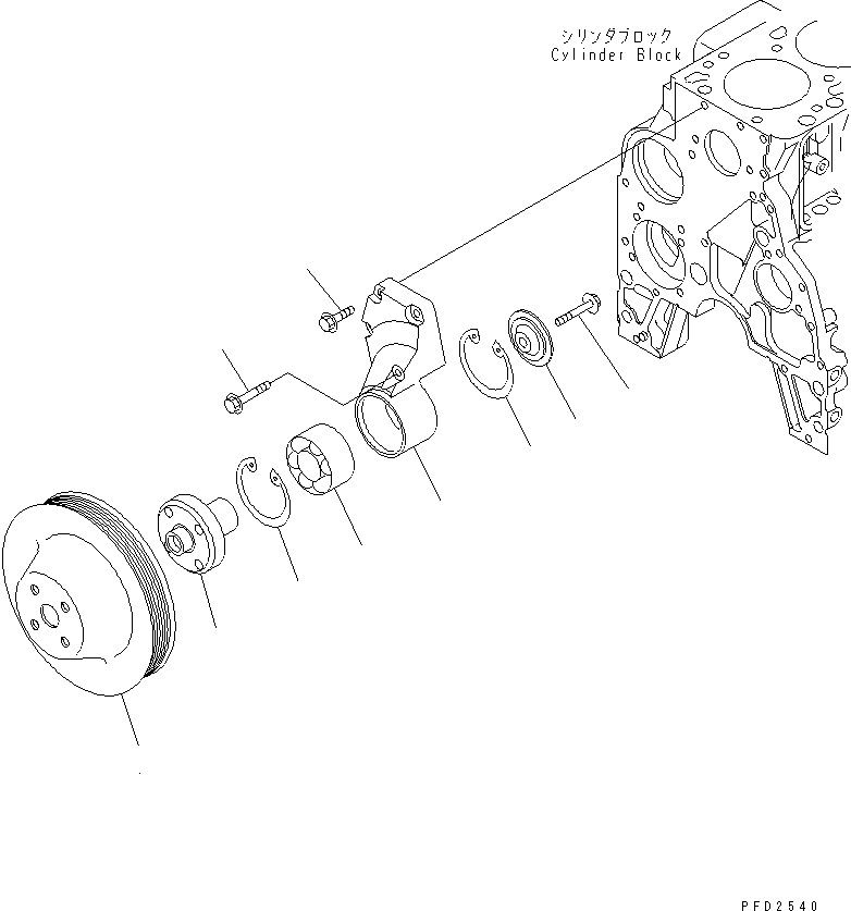 Engines Komatsu / 4D102E-1B-M S/N 26200282-UP(4d102e4r) / FAN DRIVE PULLEY(#26209123-)(030730 : A502P-01A3)