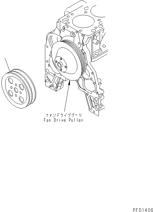 Engines Komatsu / 4D102E-1B-M S/N 26200282-UP(4d102e4r) / FAN PULLEY(#26200282-26219989)(030760 : A5050-01A0)