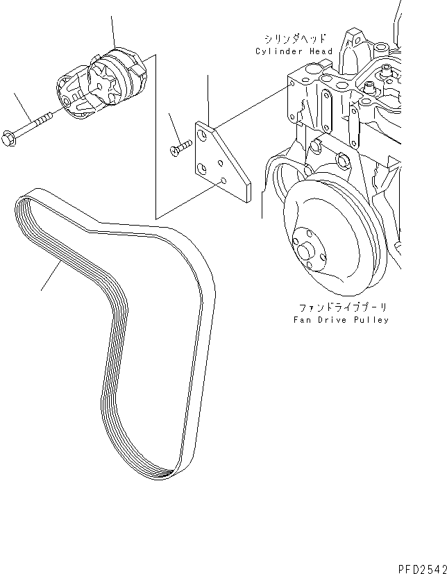 Engines Komatsu / 4D102E-1B-M S/N 26200282-UP(4d102e4r) / BELT TENSIONER(#26209123-)(030810 : A601S-01A4)