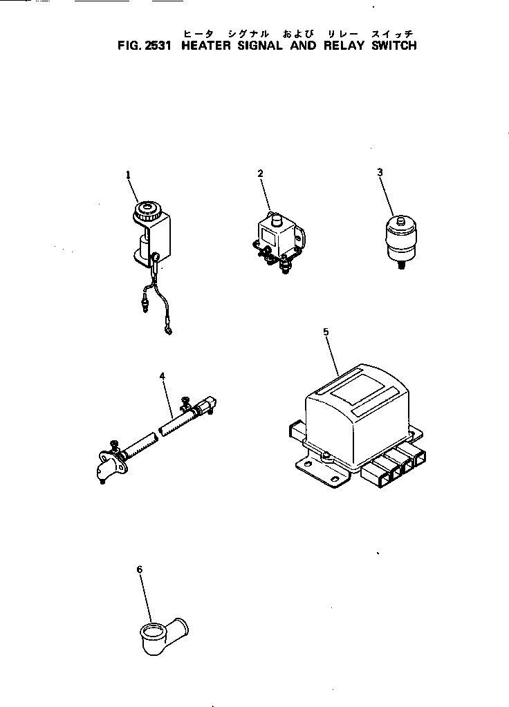 Engines Komatsu / 4D105-5N S/N 151749-UP(4d105-0c) / HEATER SIGNAL AND RELAY SWITCH(150050 : 2531)