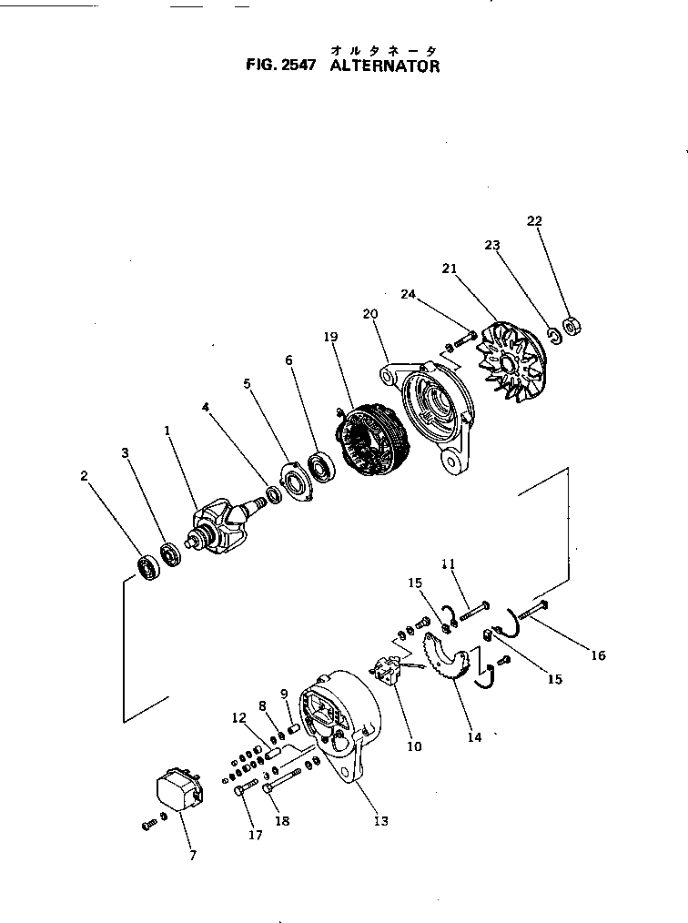 Engines Komatsu / 4D105-5N S/N 151749-UP(4d105-0c) / ALTERNATOR(150070 : 2547)