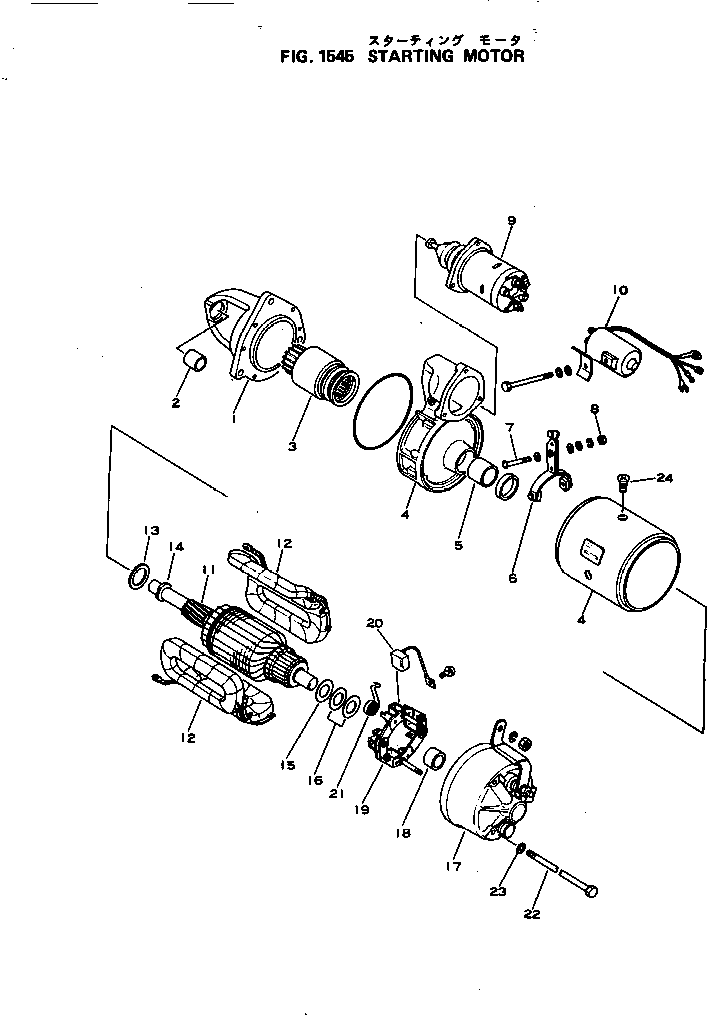 Engines Komatsu / 4D105-3H S/N 44607-UP(4d105-bc) / STARTING MOTOR(150070 : 1545)