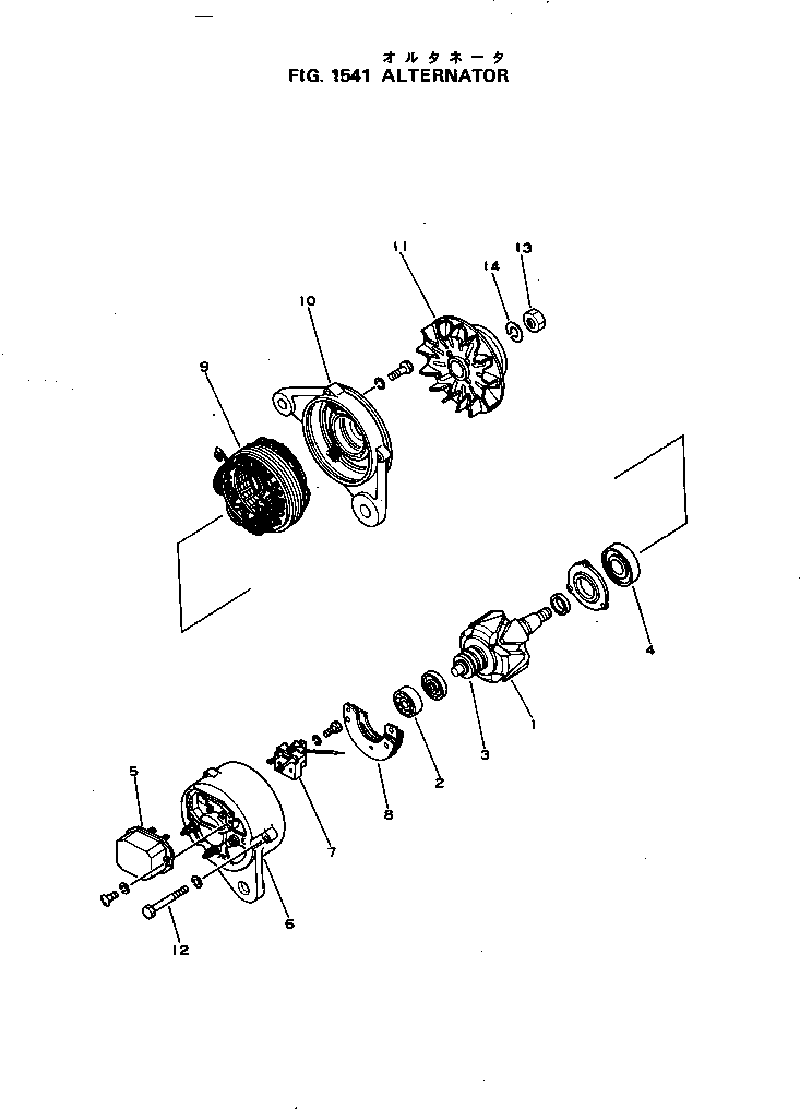 Engines Komatsu / 4D105-3S S/N 66126-UP(4d105-ec) / ALTERNATOR(150050 : 1541)