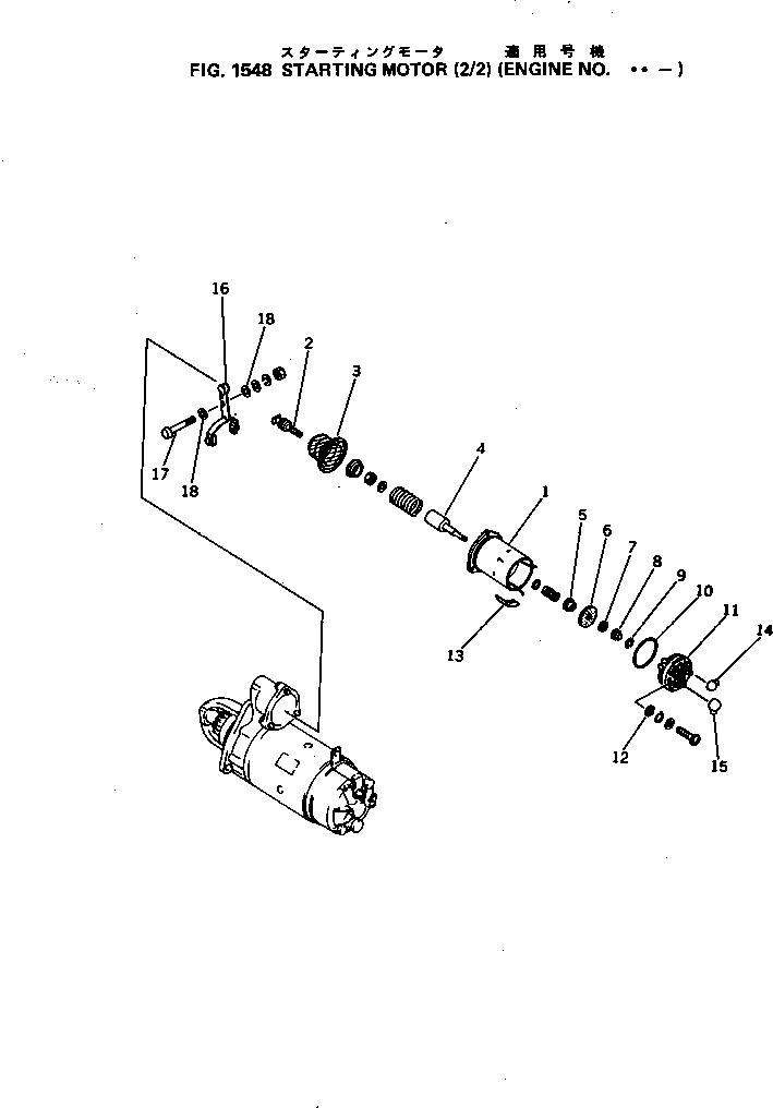 Engines Komatsu / 4D105-3S S/N 66126-UP(4d105-ec) / STARTING MOTOR (2/2)(#.-)(150080 : 1548)
