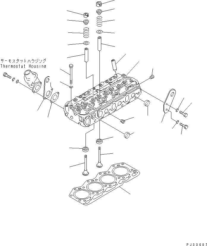 Engines Komatsu / 4D105-5T S/N 106581-UP(4d105-jc) / CYLINDER HEAD(030010 : 0101)