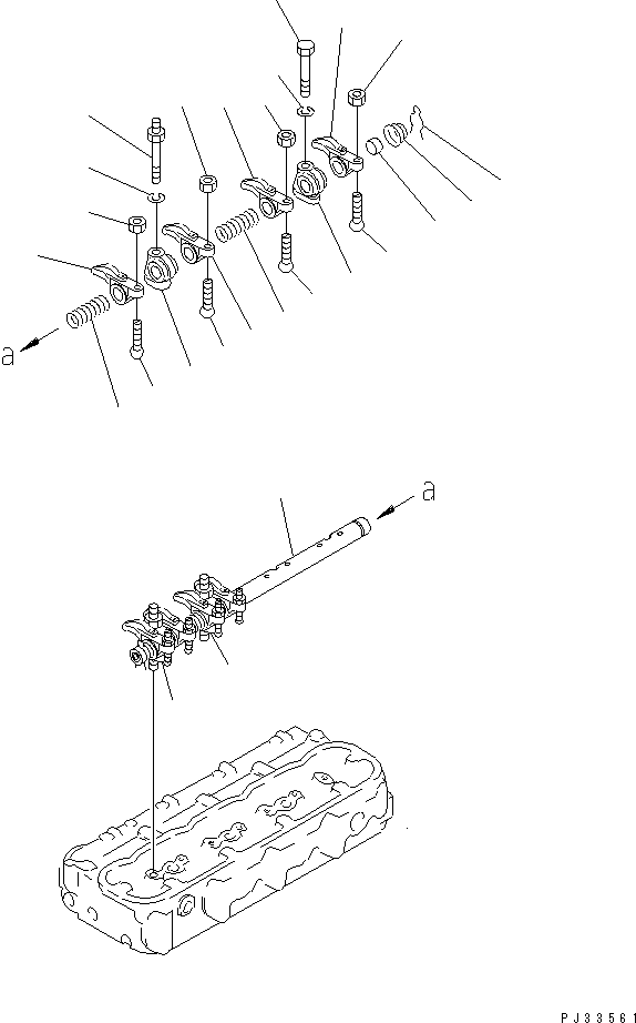 Engines Komatsu / 4D105-5T S/N 106581-UP(4d105-jc) / ROCKER ARM(030020 : 0111)