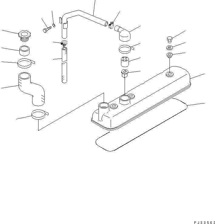 Engines Komatsu / 4D105-5T S/N 106581-UP(4d105-jc) / CYLINDER HEAD COVER(030030 : 0115)