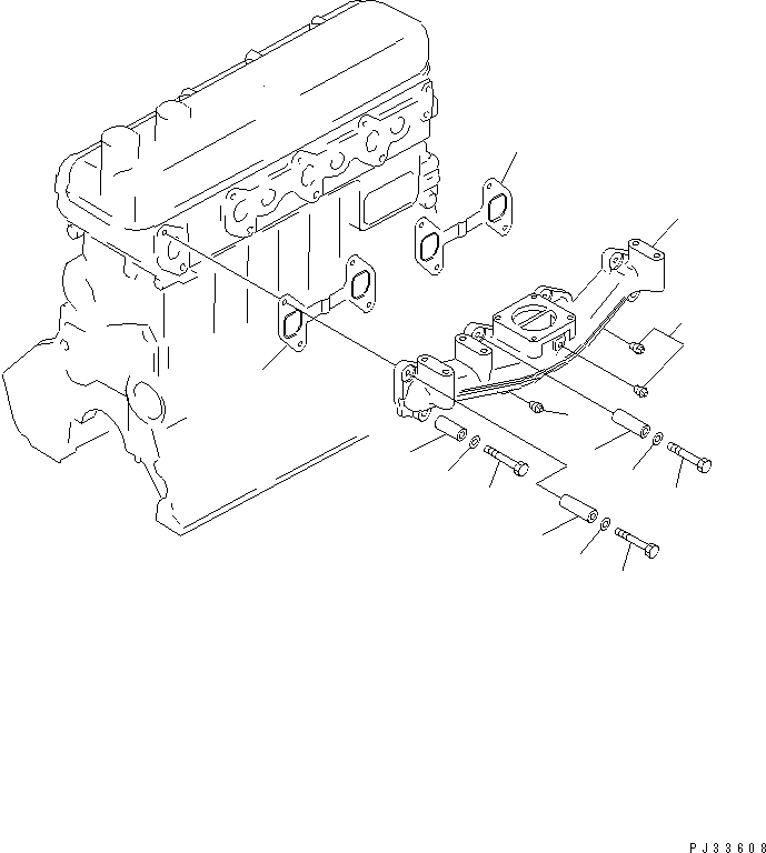 Engines Komatsu / 4D105-5T S/N 106581-UP(4d105-jc) / EXHAUST MANIFOLD AND MOUNTING(030060 : 0151)
