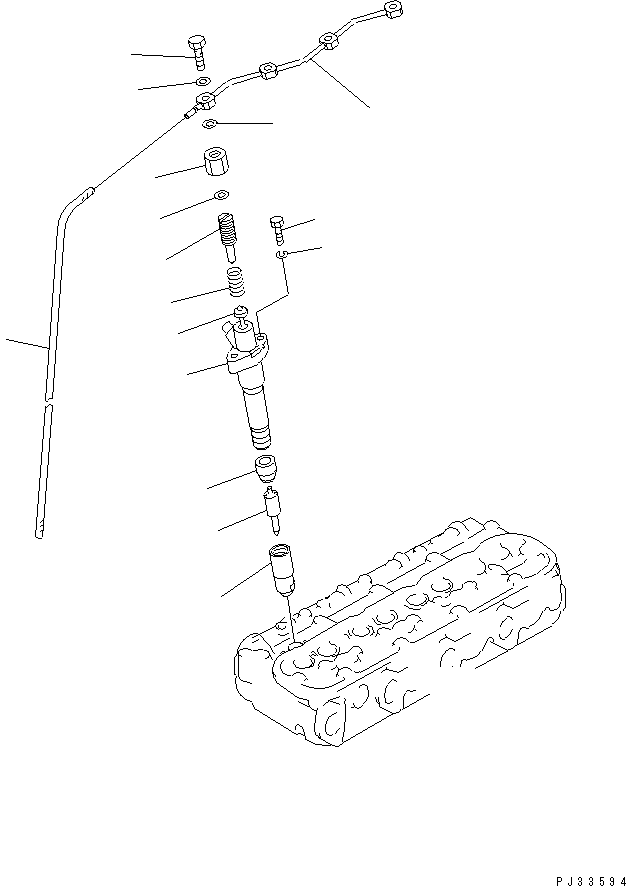 Engines Komatsu / 4D105-5T S/N 106581-UP(4d105-jc) / FUEL NOZZLE AND SPILL PIPE(120040 : 0421)