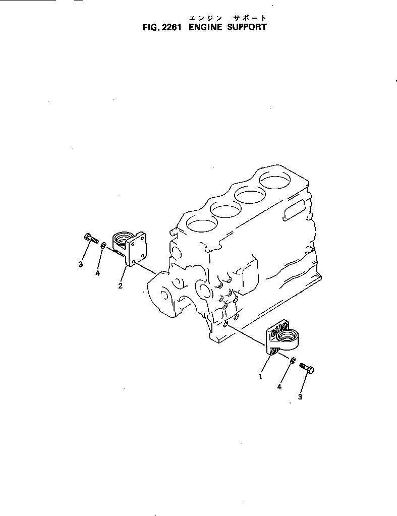 Engines Komatsu / 4D105-5D S/N 103958-UP(4d105-qr) / ENGINE SUPPORT(060090 : 2261)