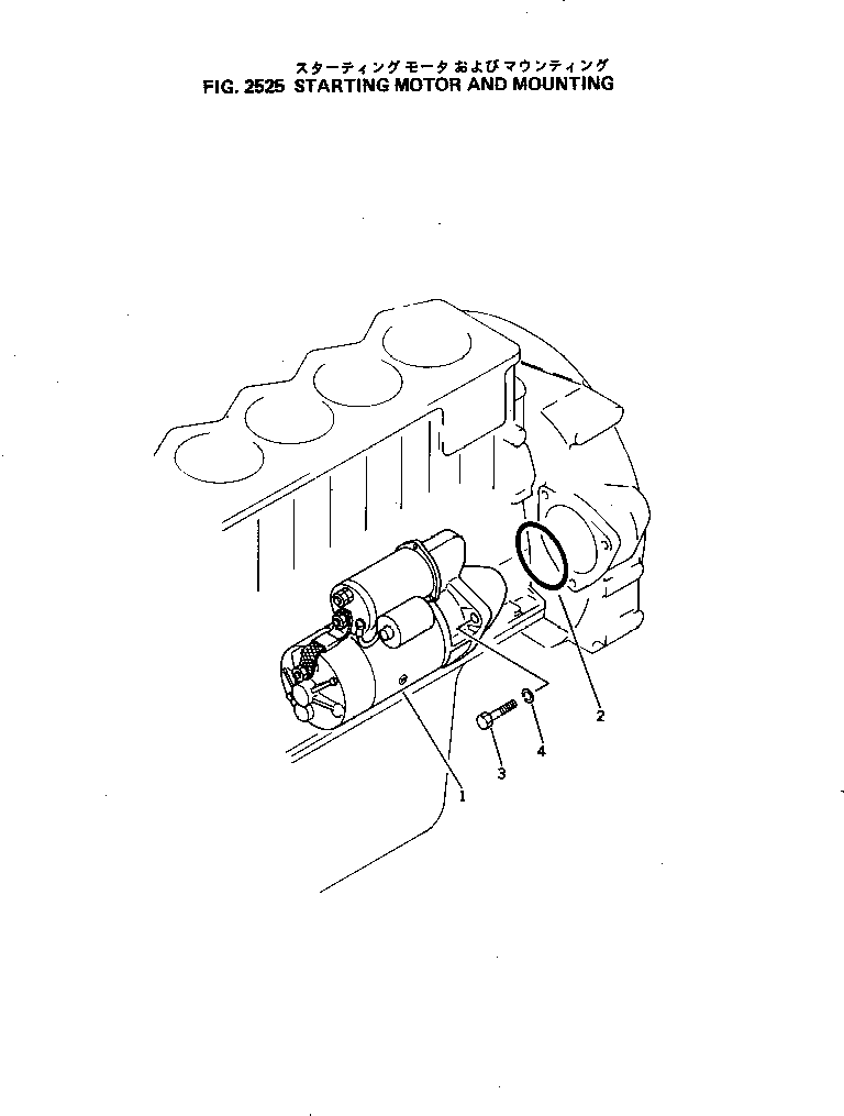 Engines Komatsu / 4D105-5G S/N 105504-UP(4d105-rr) / STARTING MOTOR AND MOUNTING(150030 : 2525)