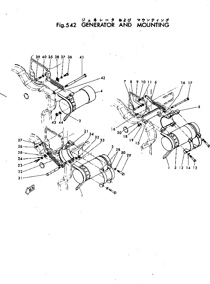 Komatsu parts book diagram for 4D115-1G S/N 101-UP: GENERATOR AND MOUNTING