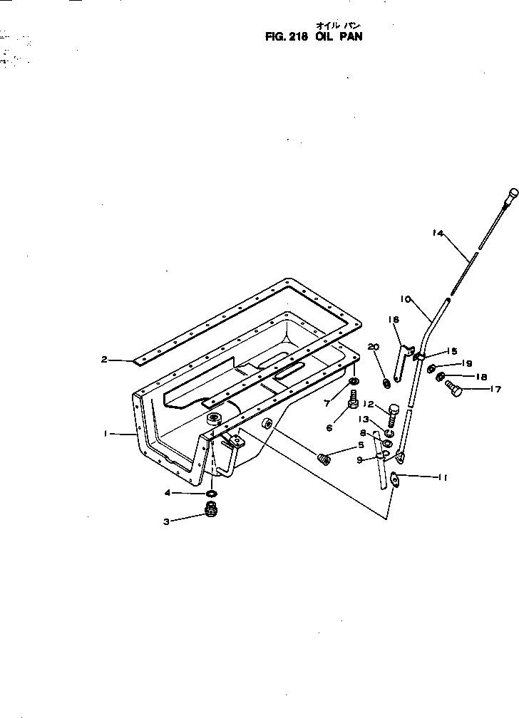 Engines Komatsu / 4D130-1C-A S/N 10544-UP(4d130-0c) / OIL PAN(060040 : 218)