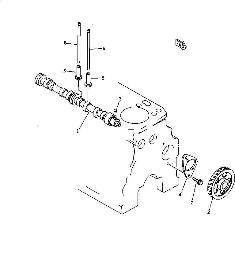 Engines Komatsu / 4D84-2B S/N 00000-UP(4d84-2br) / CAMSHAFT AND TAPPET(#00101-)(060070 : 0241)
