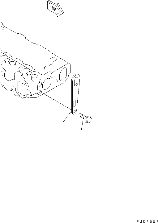 Engines Komatsu / 4D88E-3GB S/N 00101-UP(4d88e-2c) / FRONT HANGER(#17626-)(030020 : A1030-A0A3)