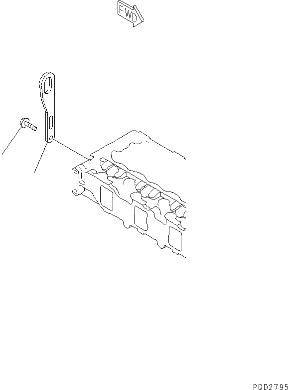Engines Komatsu / 4D88E-3GB S/N 00101-UP(4d88e-2c) / REAR HANGER(#11310-)(030030 : A1050-A0A2)