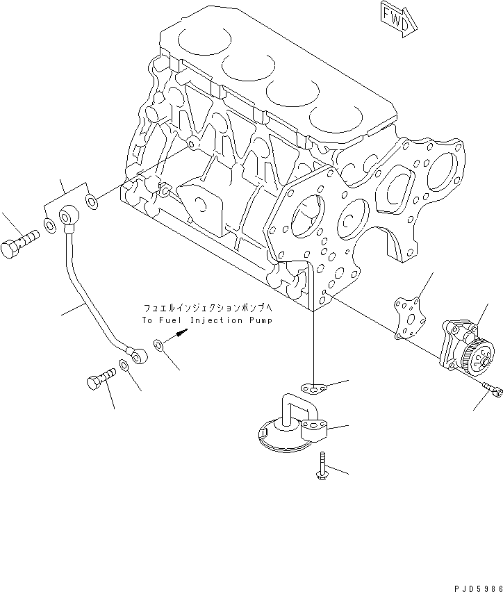 Engines Komatsu / 4D88E-3GB S/N 00101-UP(4d88e-2c) / LUBRICATING OIL PUMP(#17626-)(030200 : A3010-A0A3)