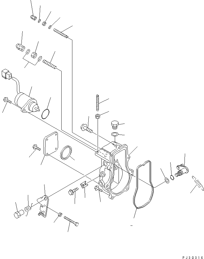 Engines Komatsu / 4D88E-3GB S/N 00101-UP(4d88e-2c) / FUEL INJECTION PUMP (GOVERNOR) (1/2) (INNER PARTS)(#17626-)(030250 : A4010-D0A9)
