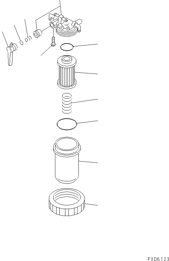 Engines Komatsu / 4D88E-3GB S/N 00101-UP(4d88e-2c) / FUEL FILTER(#.-)(030290 : A4110-B0A6A)
