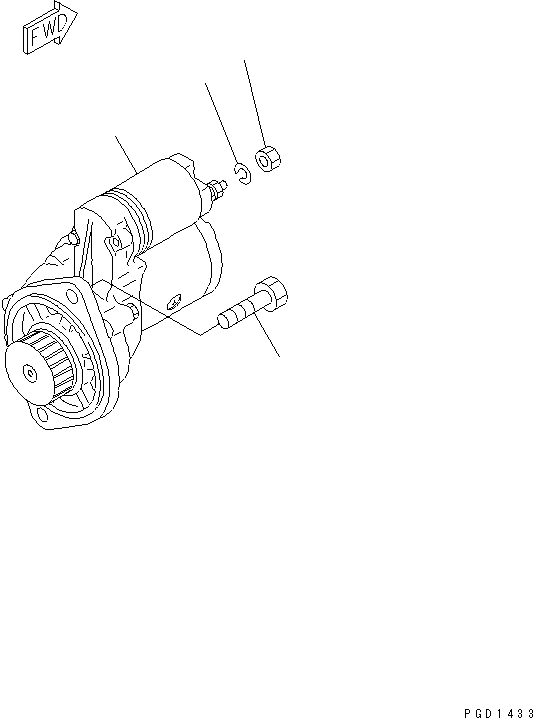 Engines Komatsu / 4D88E-3GB S/N 00101-UP(4d88e-2c) / STARTING MOTOR AND MOUNTING(#11310-)(030350 : A6210-A0A2)