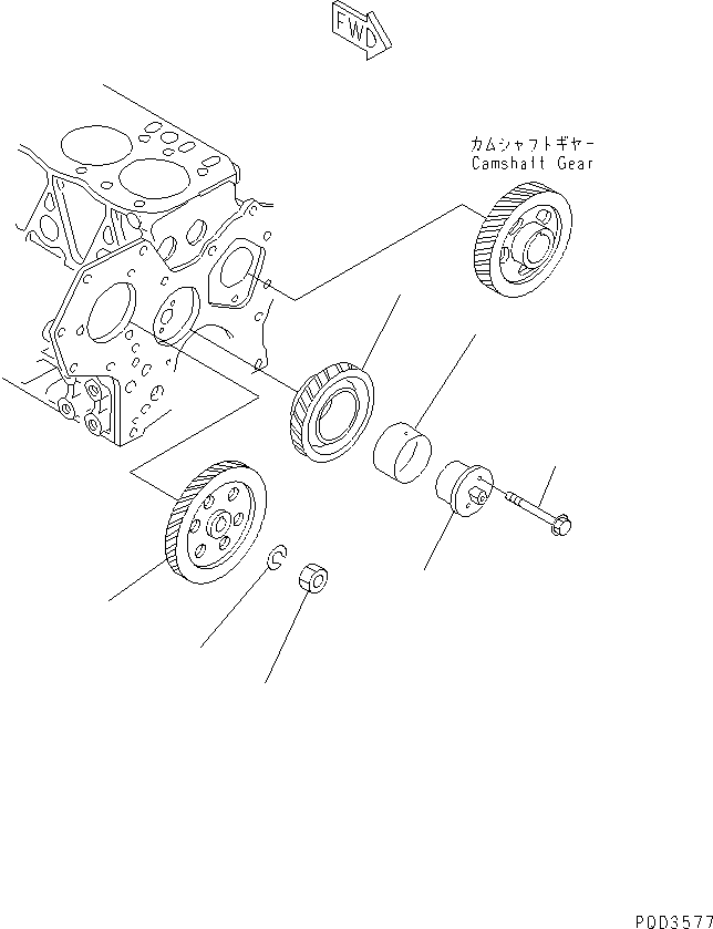 Engines Komatsu / 4D88E-3C-M S/N 00101-UP(4d88e-3r) / DRIVE GEAR(030130 : A2050-A0A1)