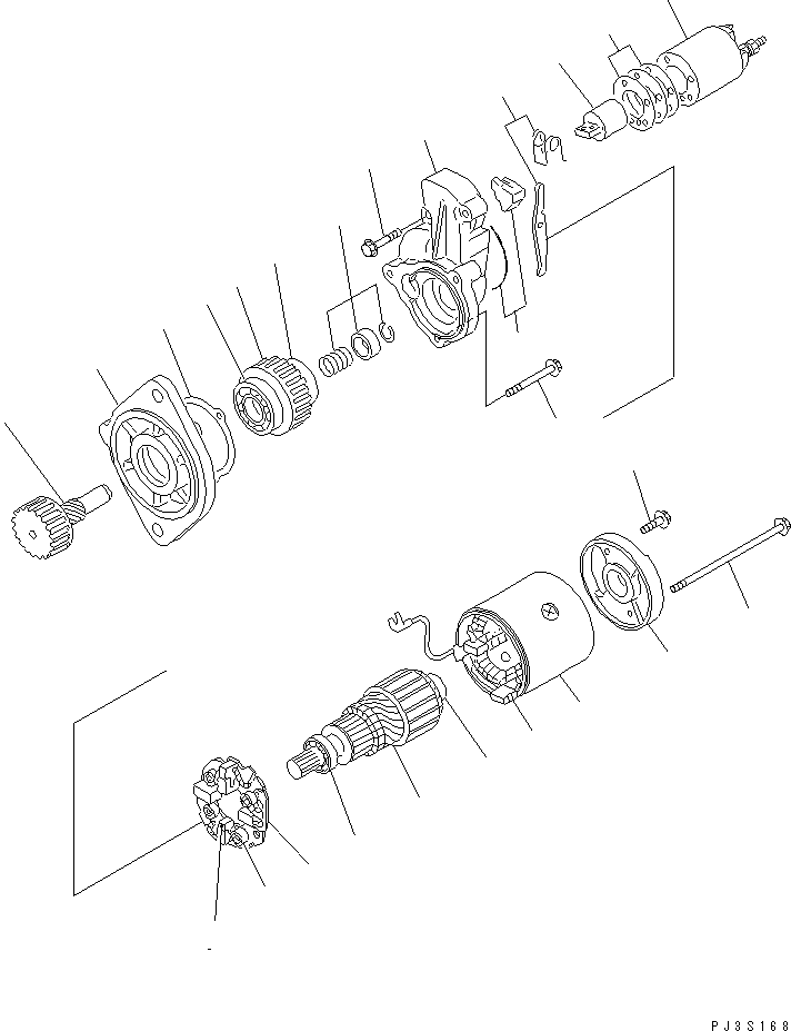 Engines Komatsu / 4D88E-3C-M S/N 00101-UP(4d88e-3r) / STARTING MOTOR (INNER PARTS)(#11310-)(030350 : A6210-B0A2)
