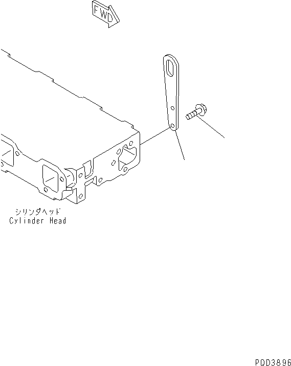 Komatsu parts book diagram for 4D88E-5X-AB S/N 00101-UP: FRONT HANGER