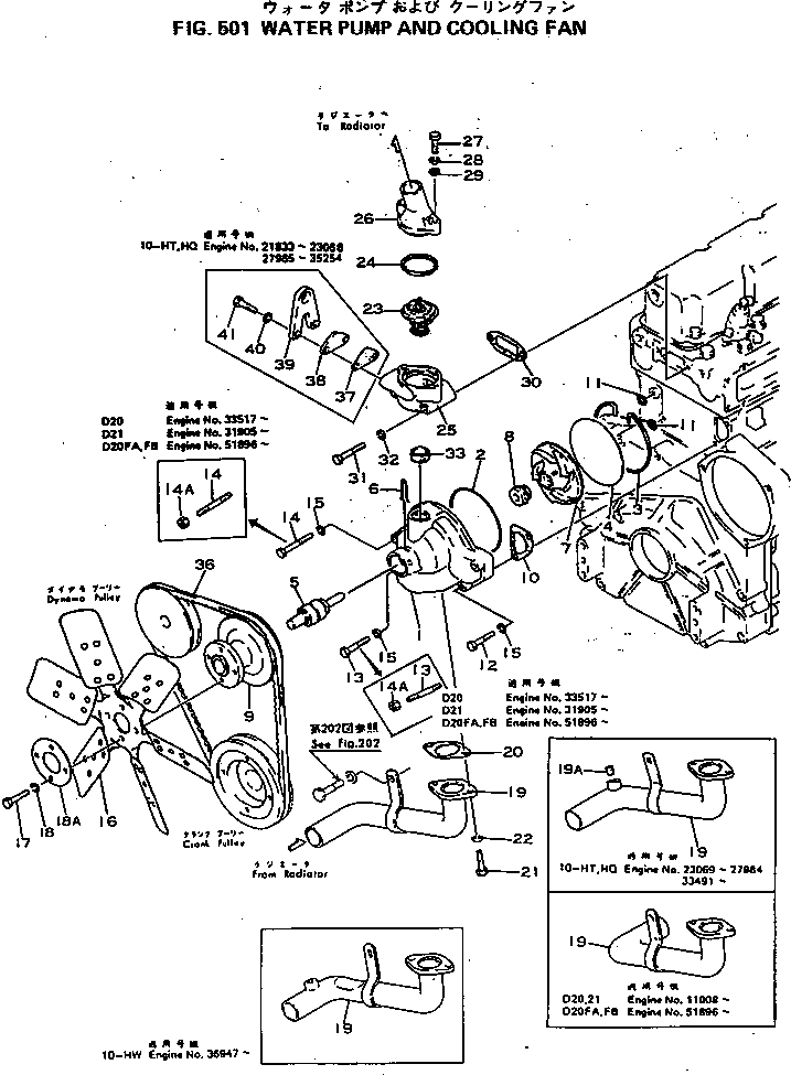 Engines Komatsu / 4D92-1A S/N 11008-UP(4d92-1ar) / (150010 : 501)