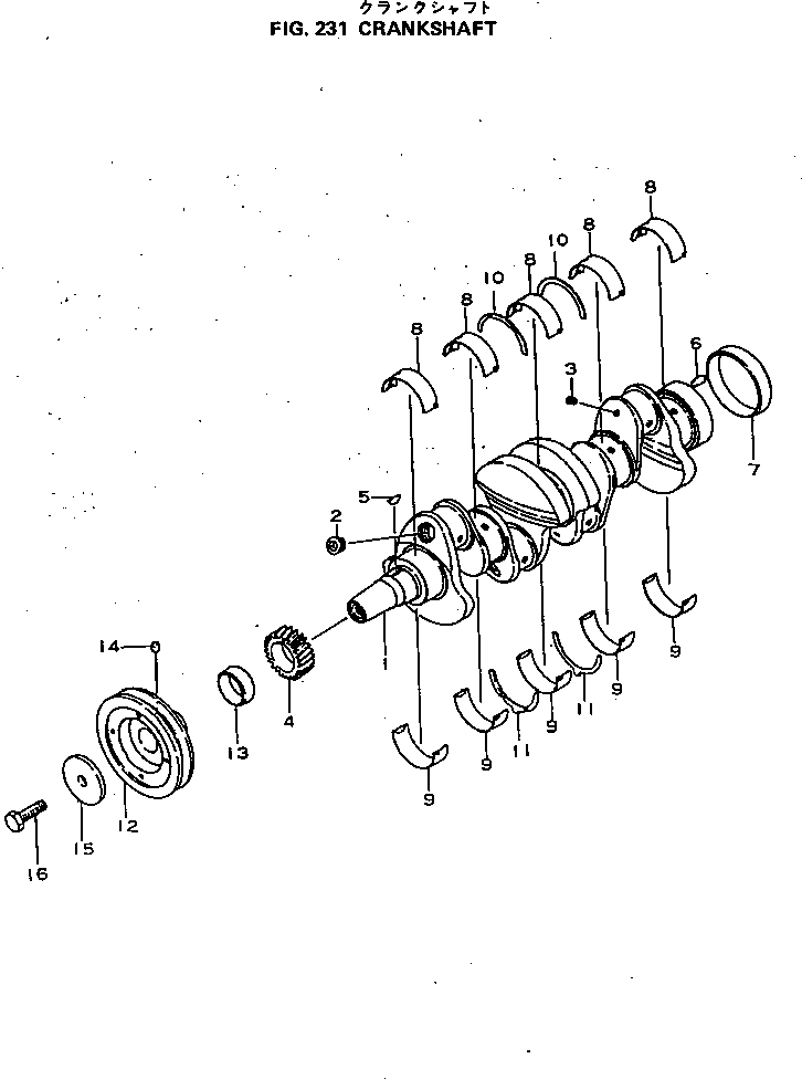 Engines Komatsu / 4D92-1B S/N 11008-UP(4d92-1br) / (060050 : 231)