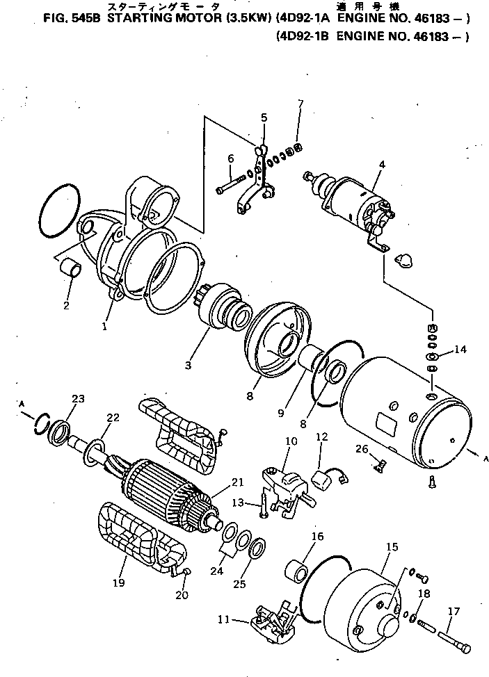 Engines Komatsu / 4D92-1B S/N 11008-UP(4d92-1br) / (150100 : 545B)