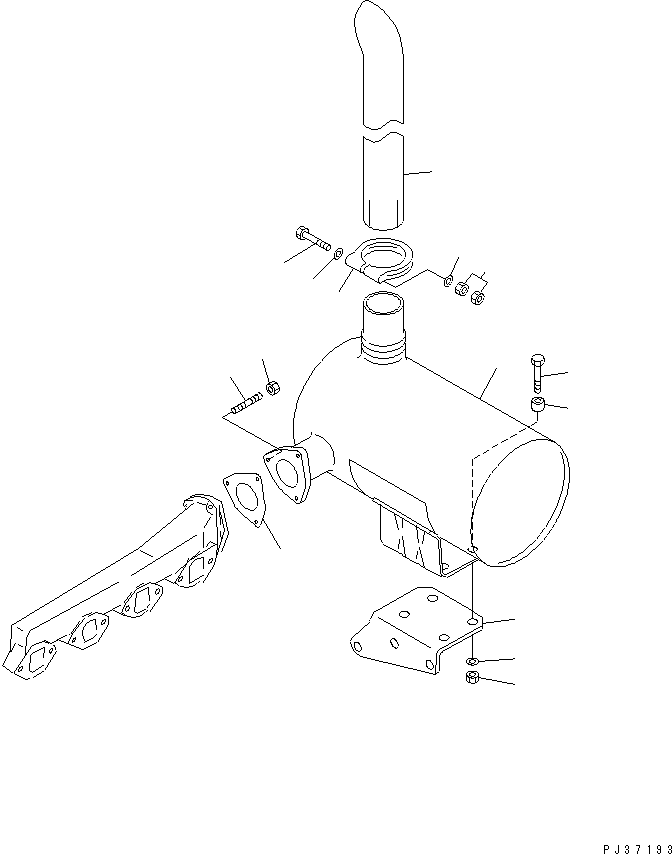 Engines Komatsu / 4D94-2D S/N 10314-UP(4d94-2dc) / MUFFLER(030080 : 181)
