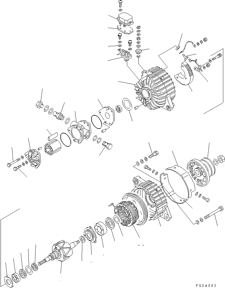 Engines Komatsu / 4D94-2D S/N 10314-UP(4d94-2dc) / ALTERNATOR (35A) (WITH HARDENING PULLEY) (TROPICAL SANDY AND     DUSTY SPEC.) (EXCEPT JAPAN)(#23587-)(150080 : 552)