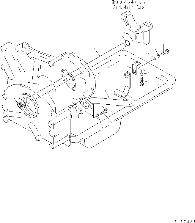 Komatsu parts book diagram for 4D94-2E S/N 10007-UP: LUBRICATING OIL STRAINER