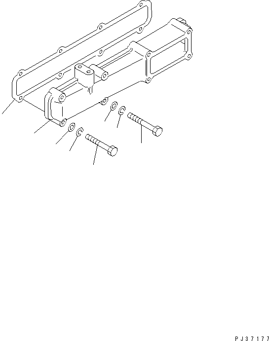 Komatsu parts book diagram for 4D94-2G S/N 10003-UP: AIR INTAKE MANIFOLD